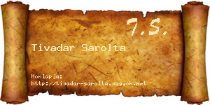Tivadar Sarolta névjegykártya